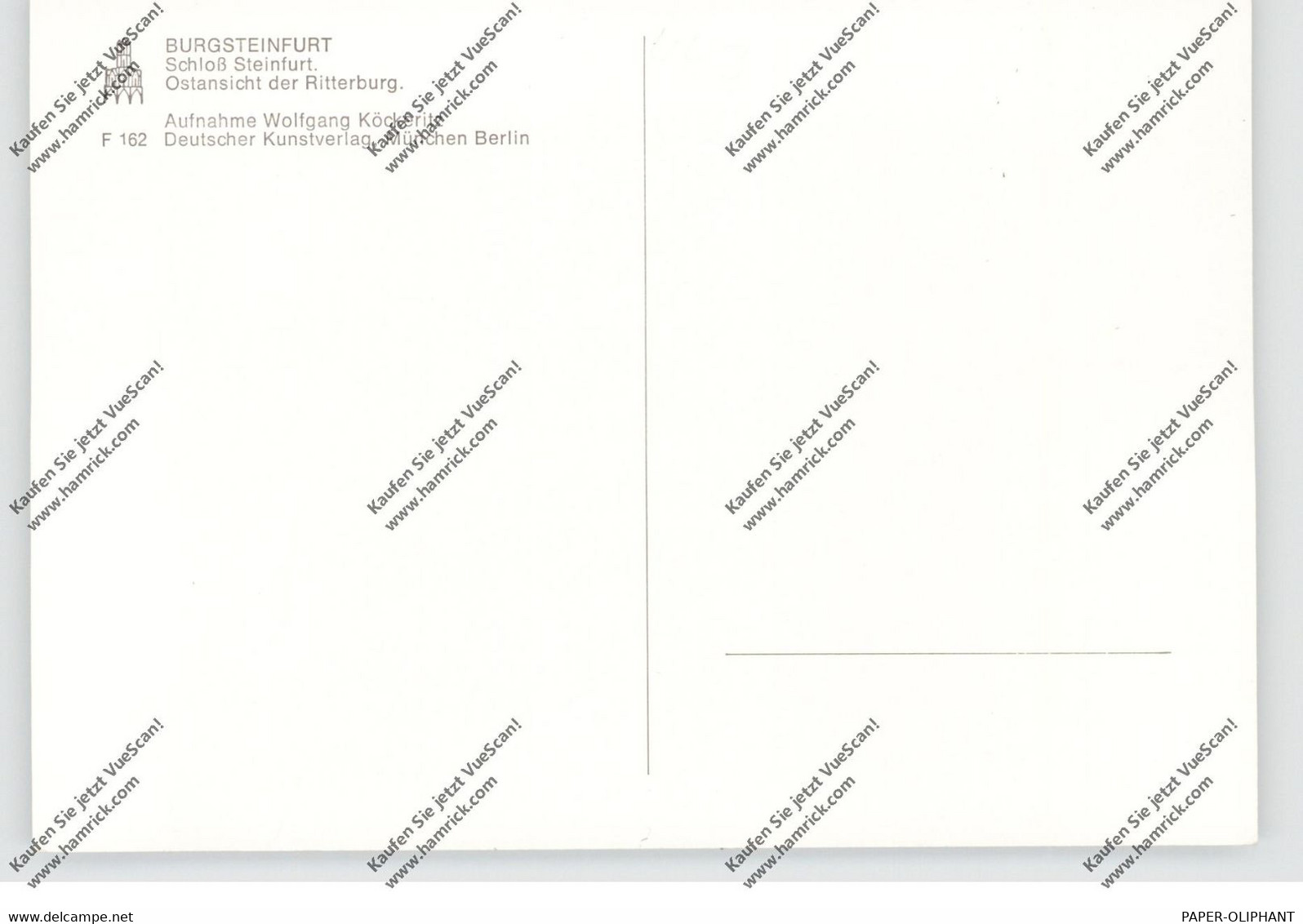 4430 STEINFURT - BURGSTEINFURT, Schloß, Ostansicht, DKV Deutscher Kunst Verlag - Steinfurt