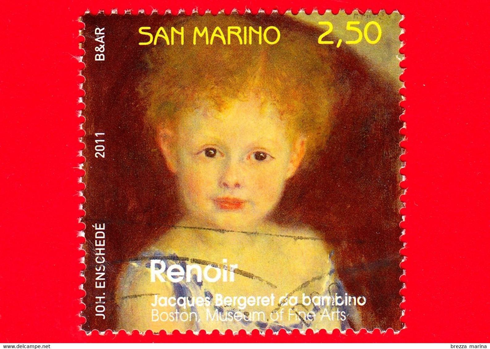 SAN MARINO - Usato - 2011 - Storie Di Pittura In Francia - Renoir - Jacques Bergeret Da Bambino - 2.50 - Usados