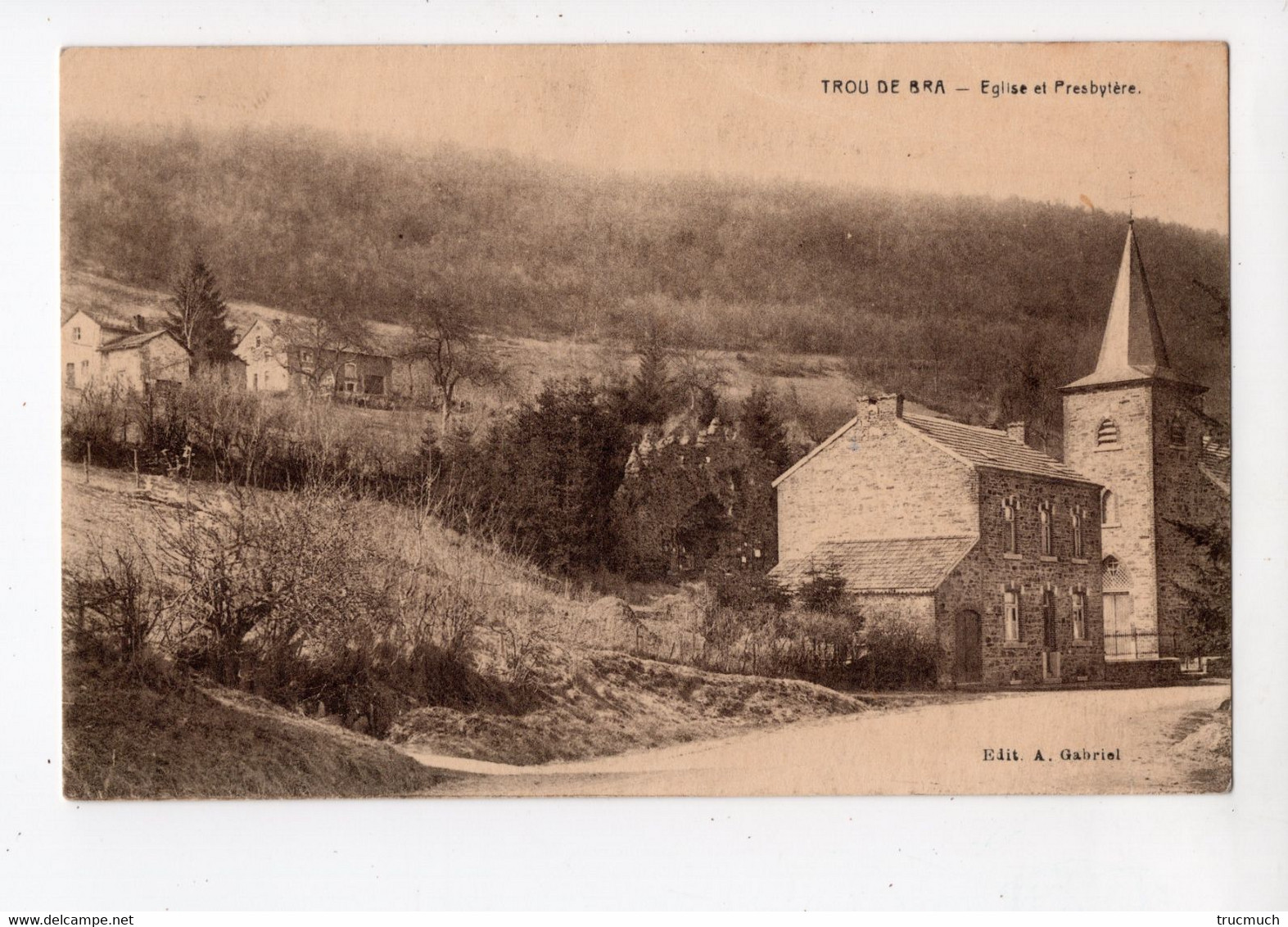 37 - TROU DE BRA - Vallée De La Lienne  -  église Et Presbytère - 2 Cartes - Lierneux