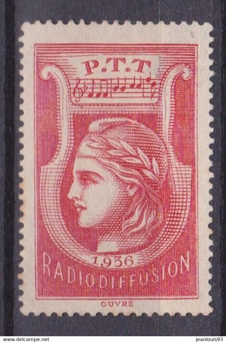 FRANCE - RADIODIFFUSION 2 ROUGE NSG NEUF SANS GOMME COTE 40 EUR - Radiodiffusione