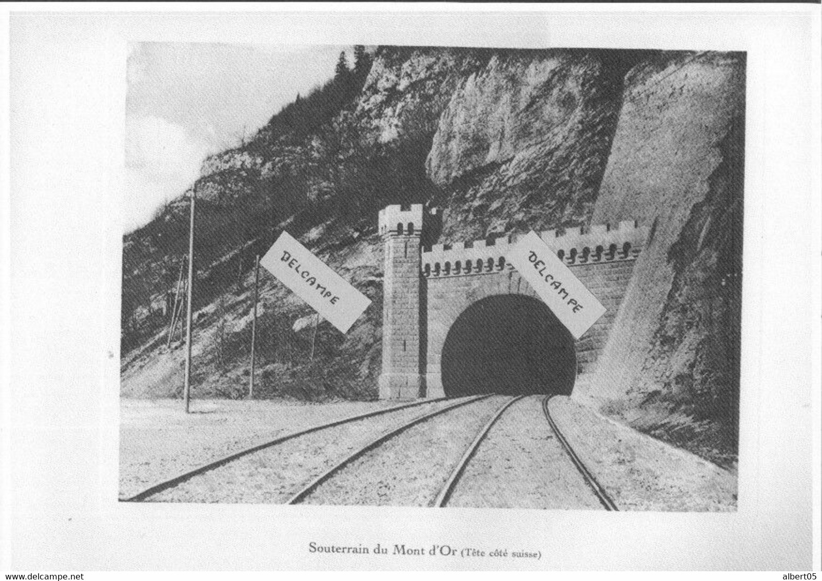 Ligne Frasne-Vallorbe -Souterrain Du Mont D'Or ( Tête Coté Suixxe )  Reproduction - Orbe