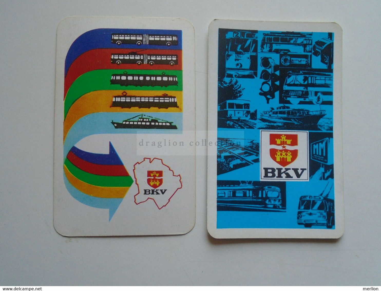 ZA365.8  Pocket Calendar  Lot Of 2 - Hungary  1971-72 BKV - Bus Tram Ship Trolley Train - Small : 1971-80