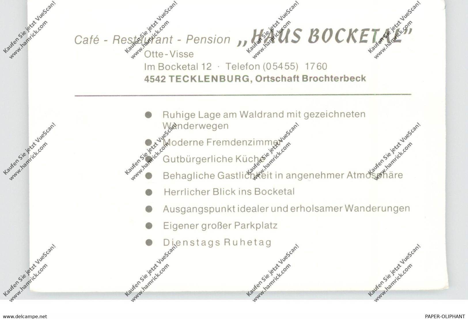 4542 TECKLENBURG - BROCHTERBECK, Haus Bocketal, Keine AK-Einteilung - Steinfurt