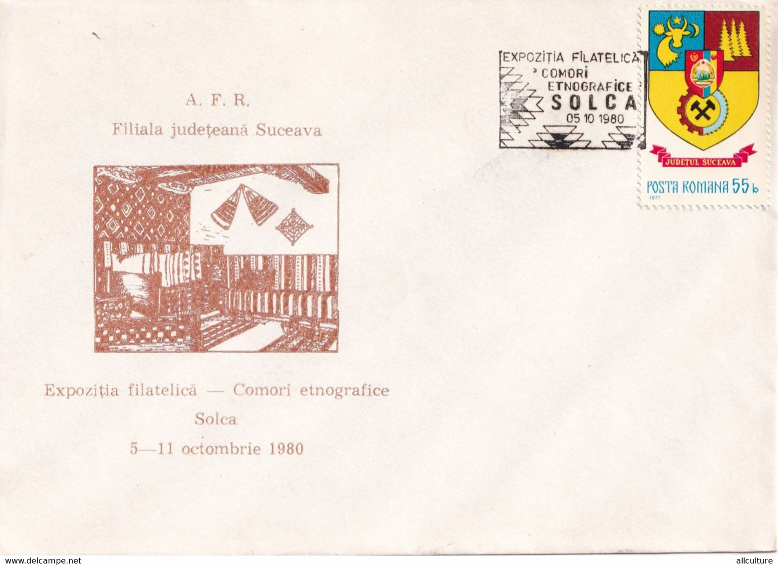 A2800 -  Expozitia Fitaletica - Comori Etnografice Solca 1980, Judetul Suceava 1980 Romania - Cartas & Documentos