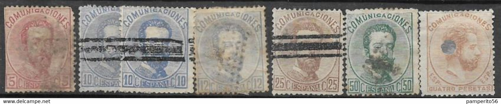 ESPAÑA - Año 1872-73 AMADEO I - Pequeña Selección De La Serie. Muy Buen Estado - Used Stamps