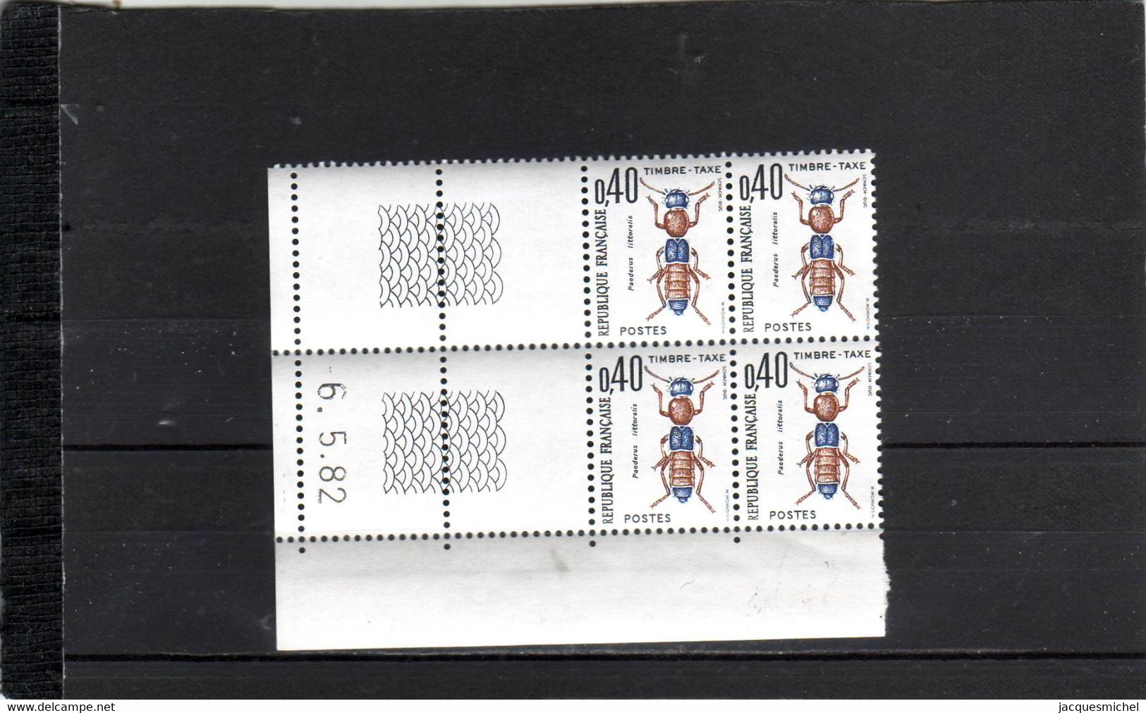 TIMBRE - TAXE N°110 - 0,40F INSECTES- 6.05.1982 - Postage Due