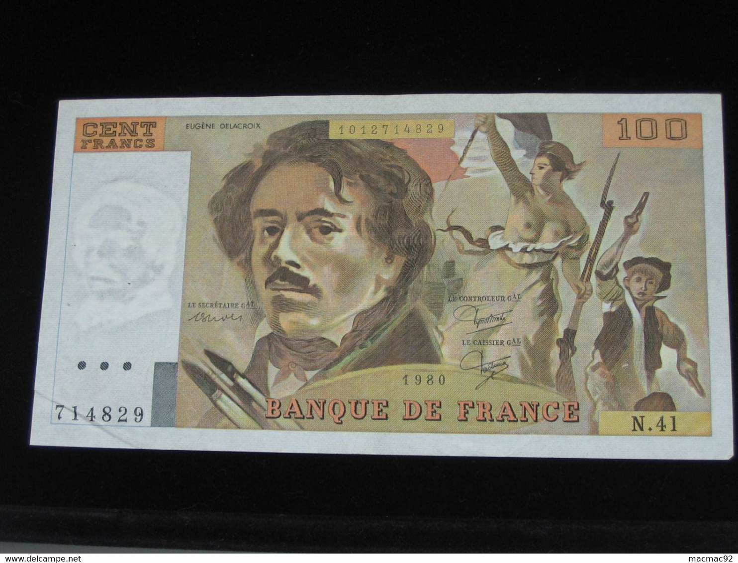 100 Cent Francs - DELACROIX  - 1980   **** EN ACHAT IMMEDIAT **** - 100 F 1978-1995 ''Delacroix''
