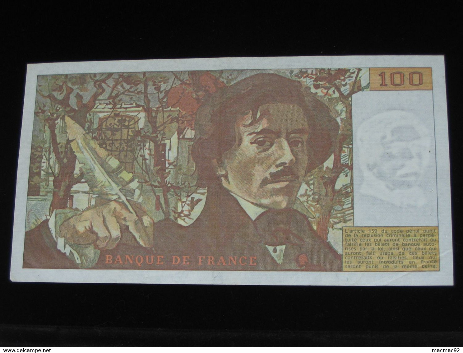 100 Cent Francs - DELACROIX  - 1980   **** EN ACHAT IMMEDIAT **** - 100 F 1978-1995 ''Delacroix''