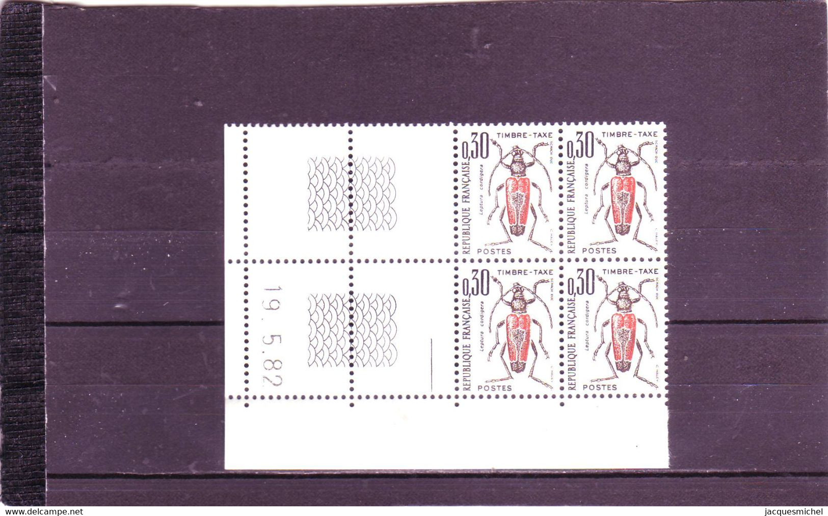 TIMBRE - TAXE N°109 - 0,30F INSECTES- 19.05.1982 - Taxe