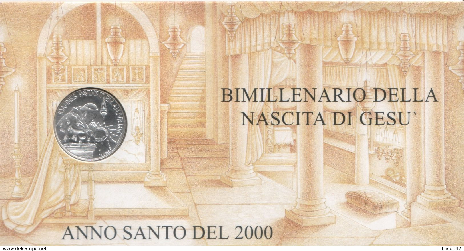 Vaticano - 2000 - FDC "Natale - Bimillenario Della Nascita Di Gesù" MNH** S.cpl4v + Moneta Argento - FDC