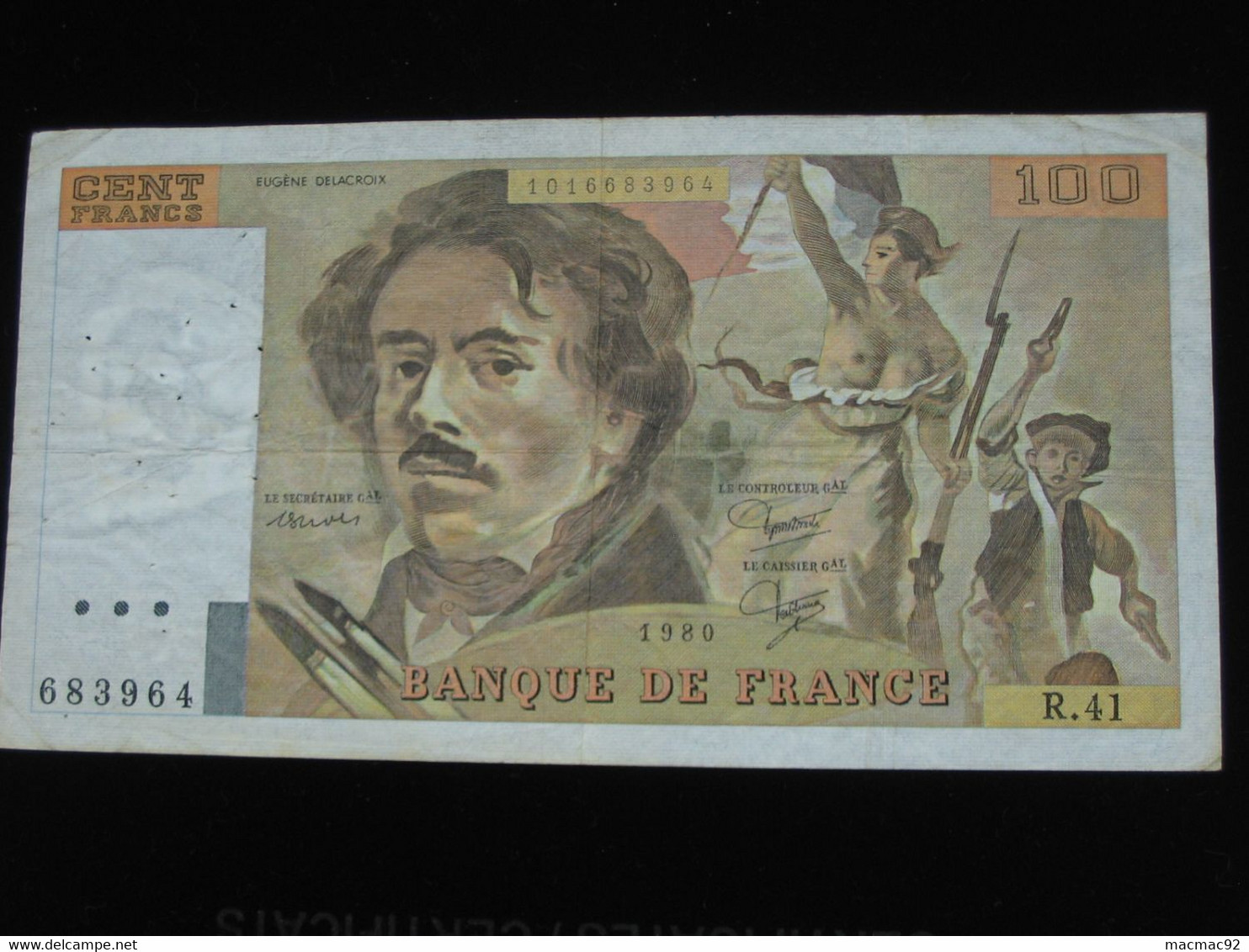 100 Cent Francs - DELACROIX  - 1980   **** EN ACHAT IMMEDIAT **** - 100 F 1978-1995 ''Delacroix''