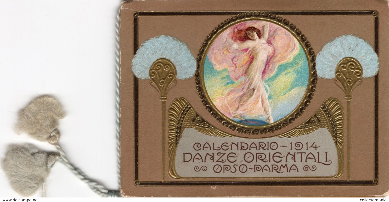 1  Carnet Calendrier 1914 Oriental Dancing Girls Parfumerie Harem Edm Del Campo Bergamo Violetta La Duchesse De Parma - Oud (tot 1960)