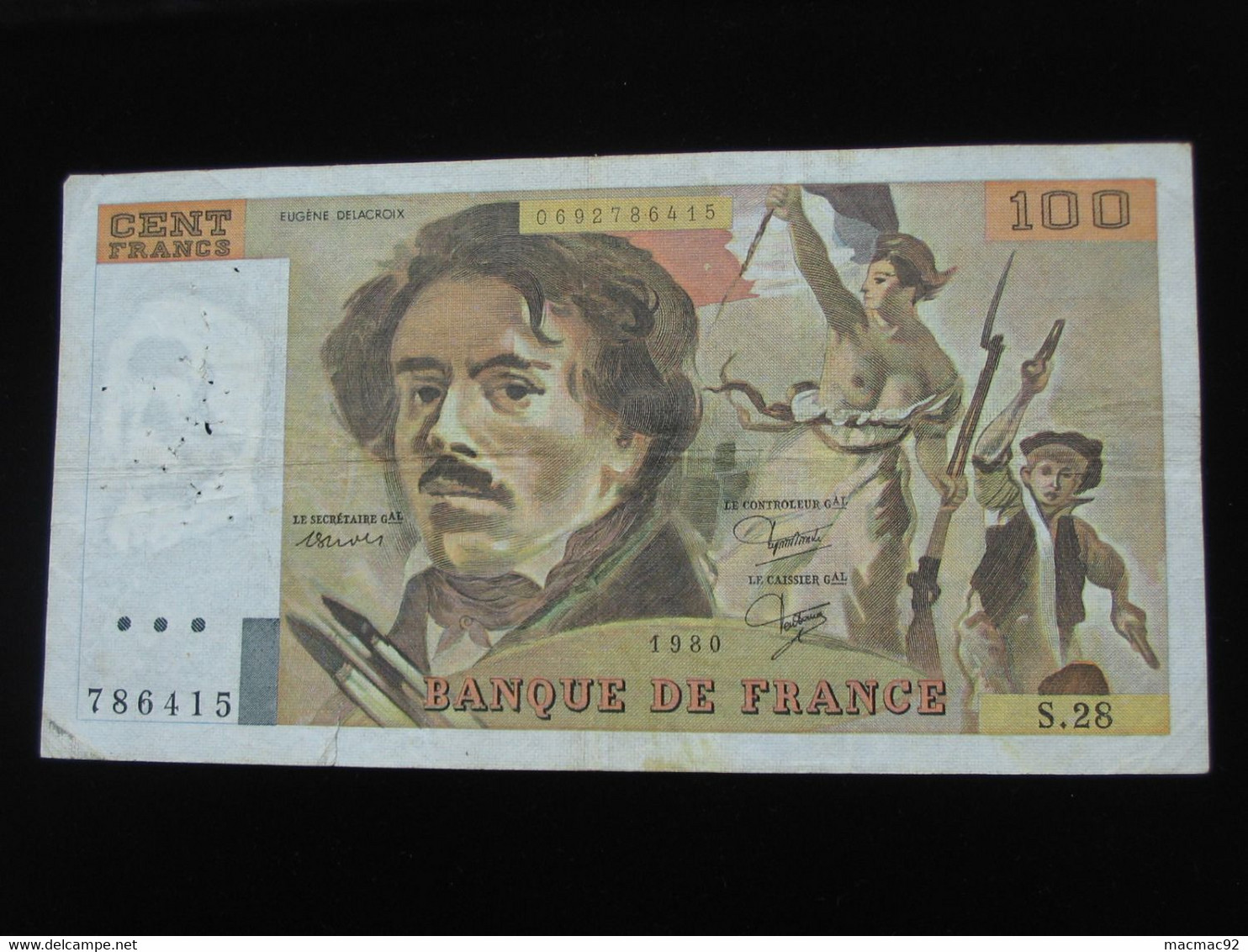 100 Cent Francs - DELACROIX  - 1980   **** EN ACHAT IMMEDIAT **** - 100 F 1978-1995 ''Delacroix''