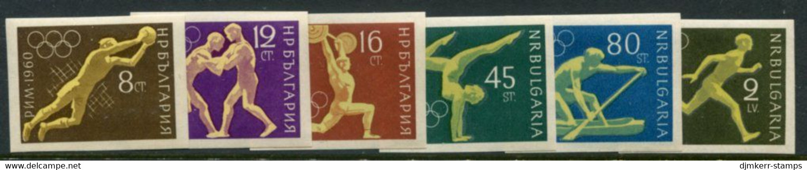 BULGARIA 1960 Olympic Games Imperforate MNH / **.  Michel 1178-83 - Neufs