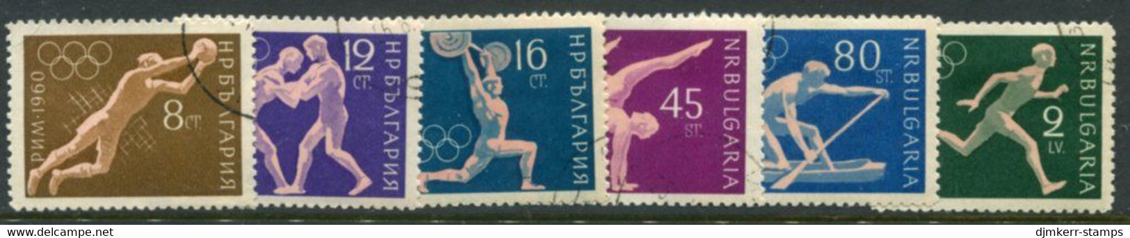 BULGARIA 1960 Olympic Games Perforated Used.  Michel 1172-77 - Usados
