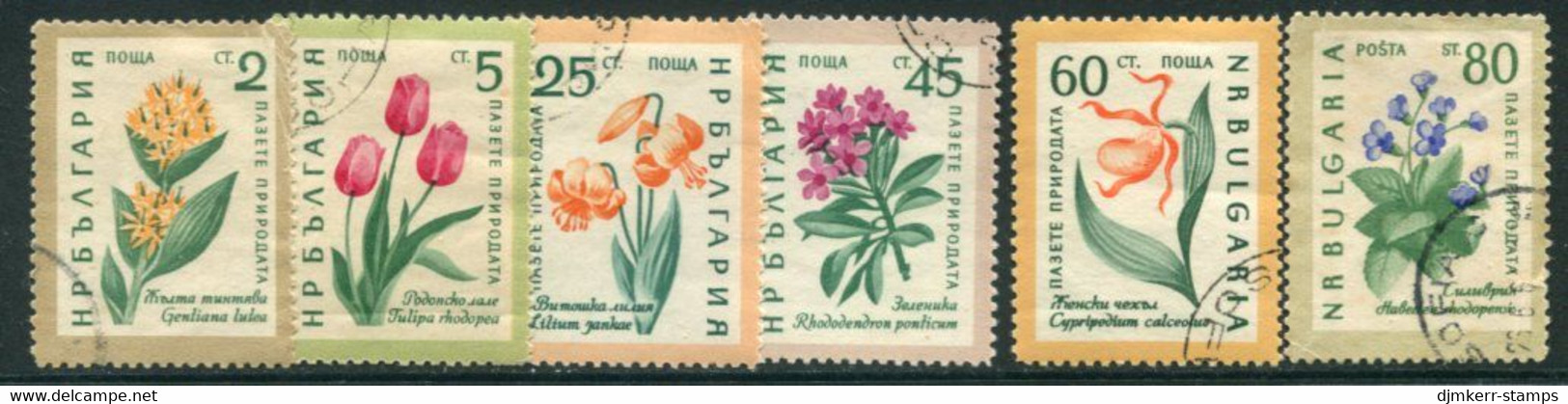 BULGARIA 1960 Flowers  Used.  Michel 1164-69 - Usati