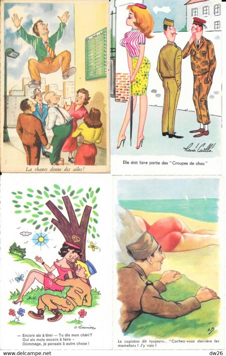 Humour - Lot De 40 Cartes Humoristiques: Les Vacances, Pétanque, Pêche, Militaires Et Divers - Toutes époques - 5 - 99 Cartoline