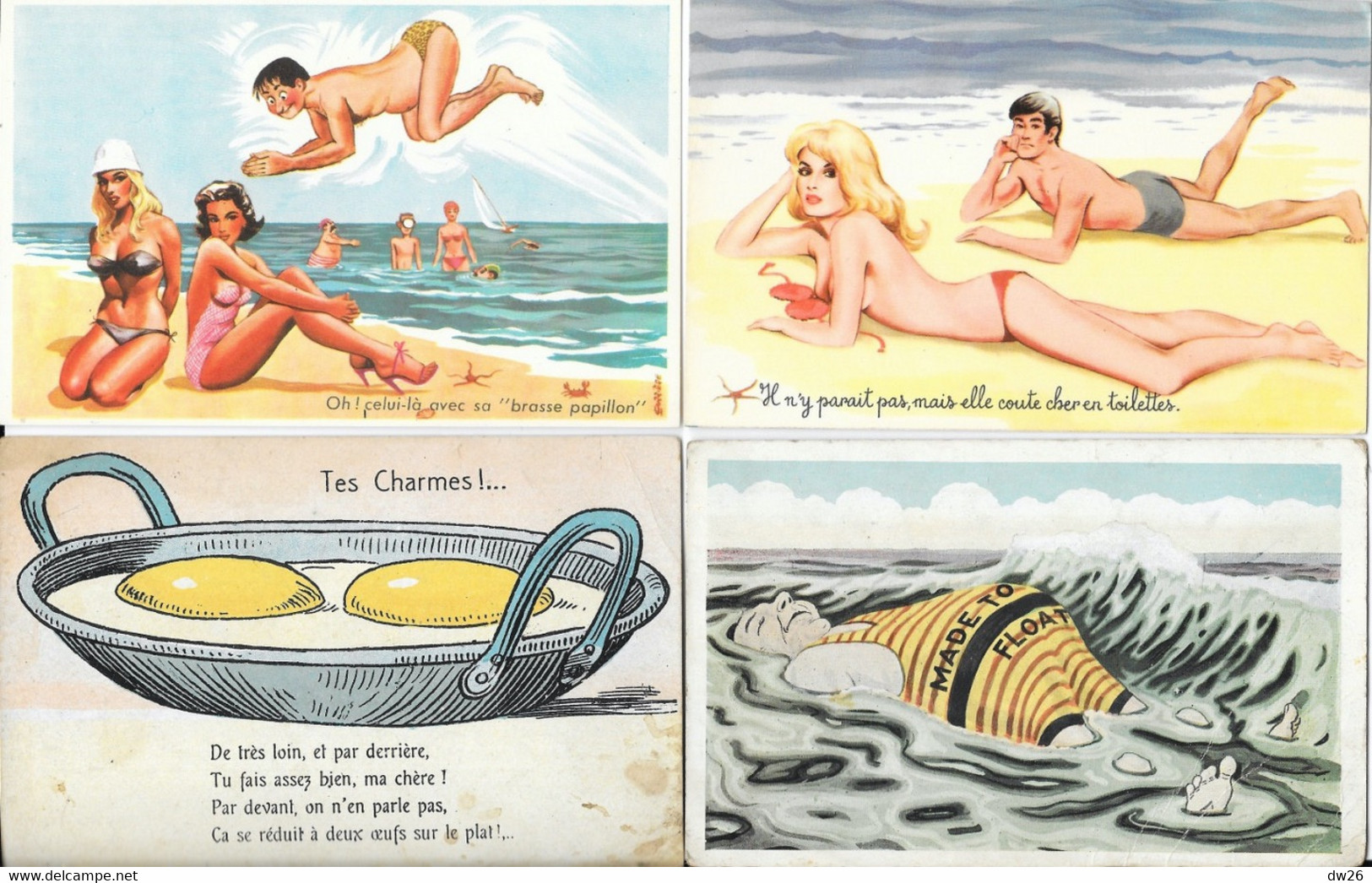 Humour - Lot De 40 Cartes Humoristiques: Les Vacances, Pétanque, Pêche, Militaires Et Divers - Toutes époques - 5 - 99 Cartoline