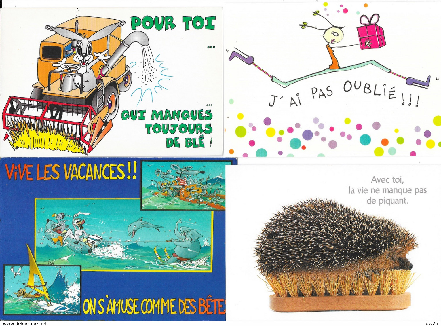 Humour - Lot de 40 cartes humoristiques: Les Vacances, Pétanque, Pêche, Militaires et divers - Toutes époques