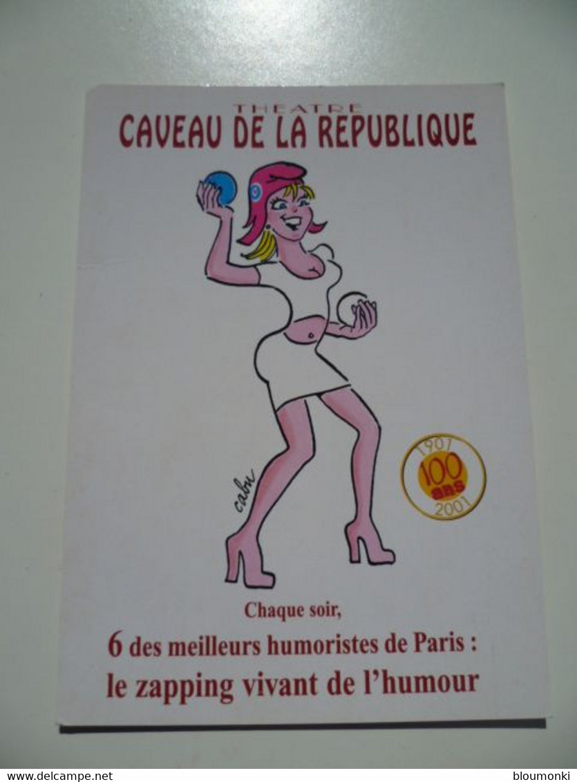 Carte Publicitaire / Théatre Caveau De La République Par CABU - Cabu
