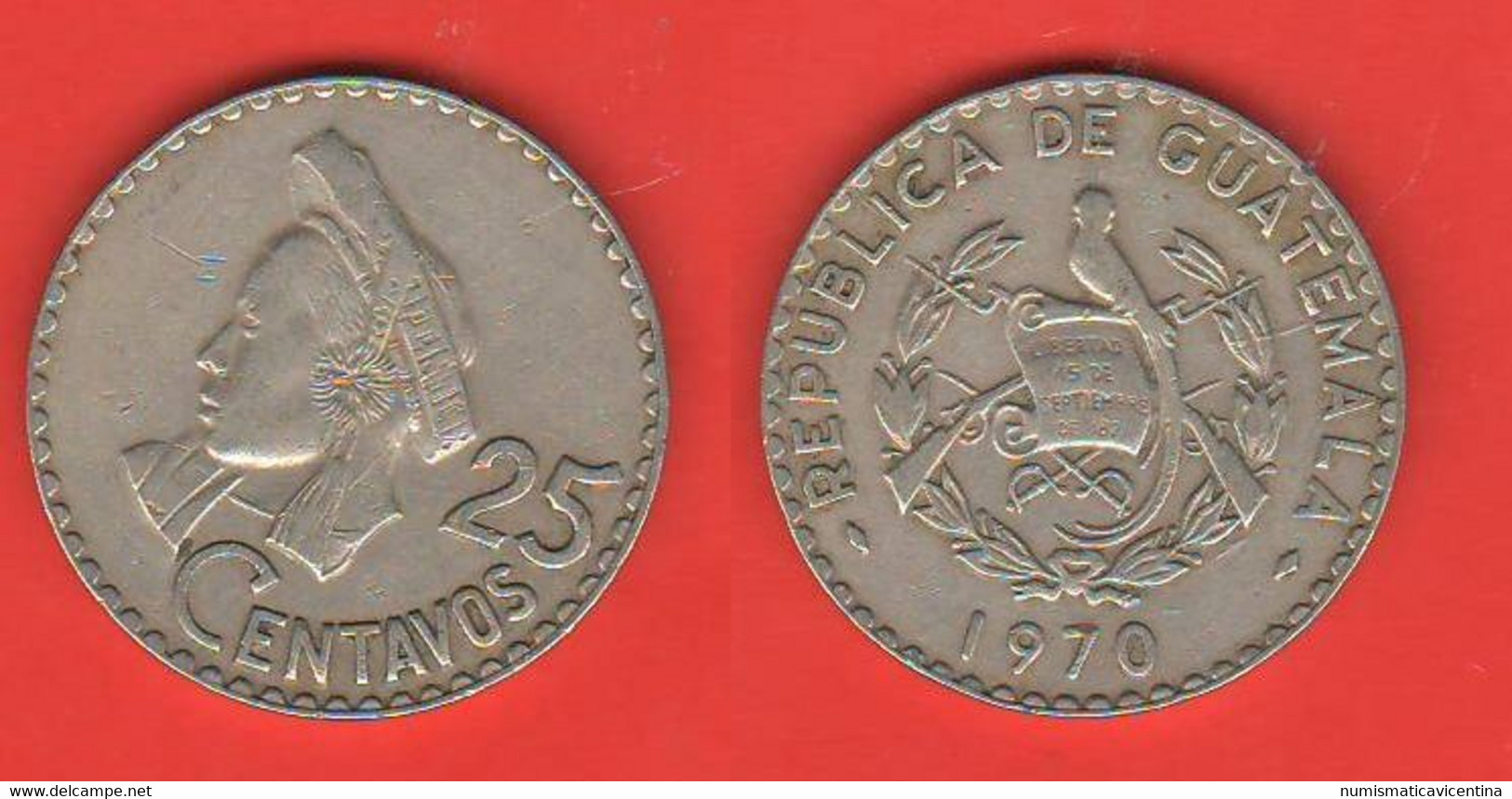 Guatemala 25 Centavos 1970 - Guatemala