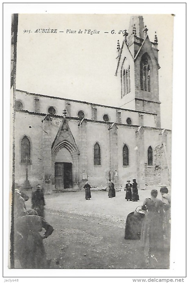 AUBIERE  (cpa 63)  Place De L'église -  --  L 1 - Aubiere