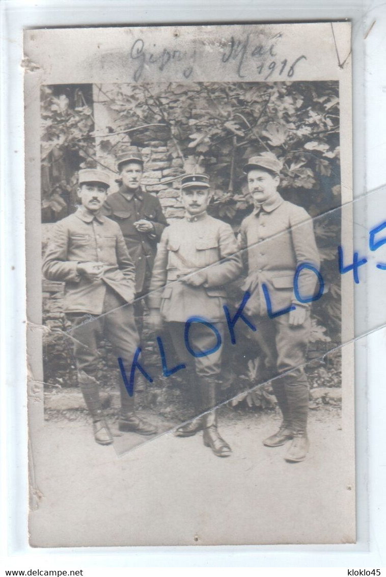 71 Givry CARTE PHOTO Militaires Adjudant Keller  Sergent Major Tue Valérien Sergent Fr Martin Robert ... Généalogie - Autres & Non Classés