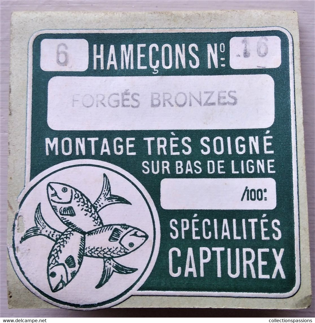 - Ancienne Pochette De 6 Hameçons N°16 - SAGNARD Michel - 42 Montbrison - Pochette Publicitaire - - Pêche