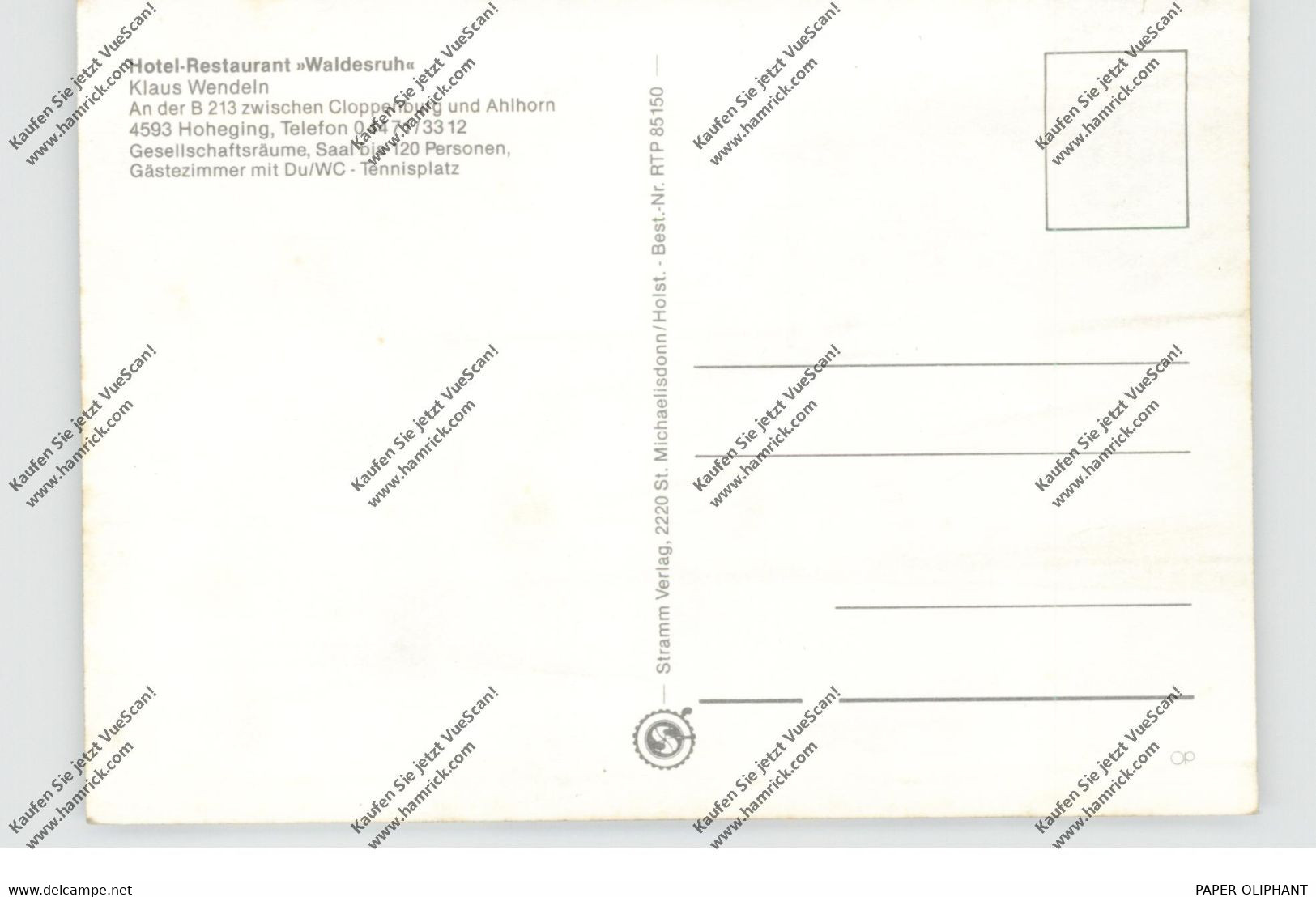 4593 EMSTEK - HOHEGING, Hotel Waldesruh - Cloppenburg