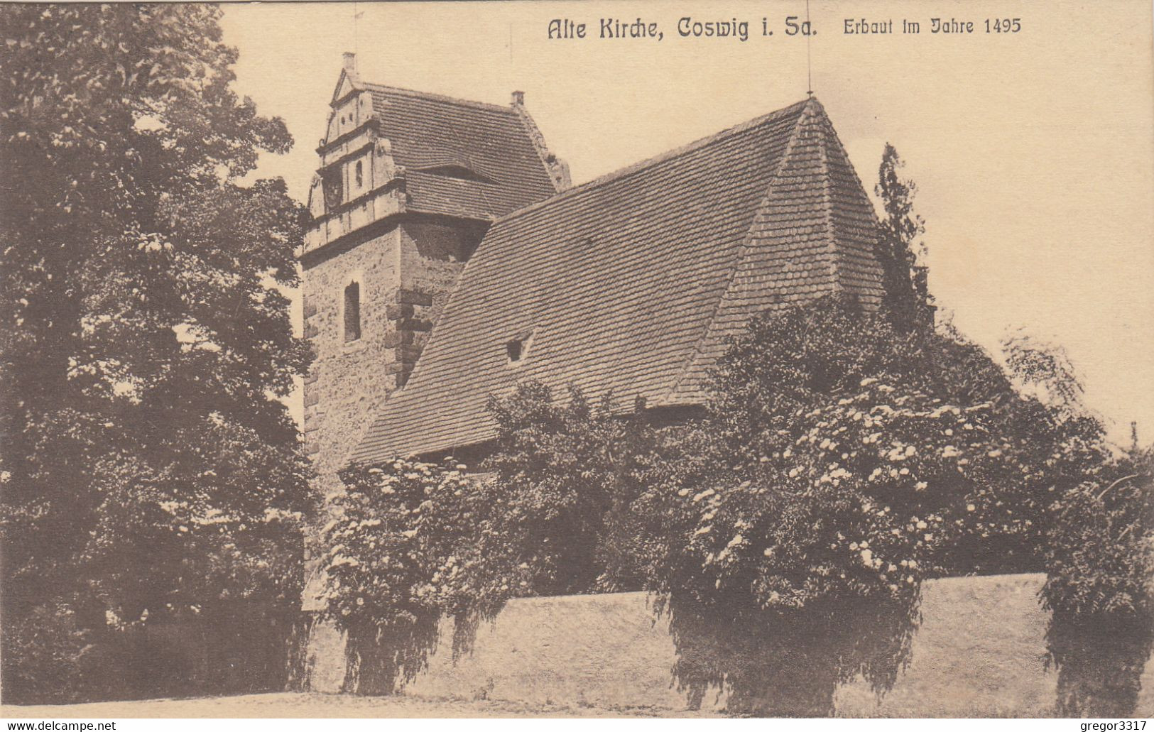 2622) COSWIG I. Sa. - ALTE KIRCHE - Tollle DETAIL AK Alt !! 10.08.1911 !! - Coswig