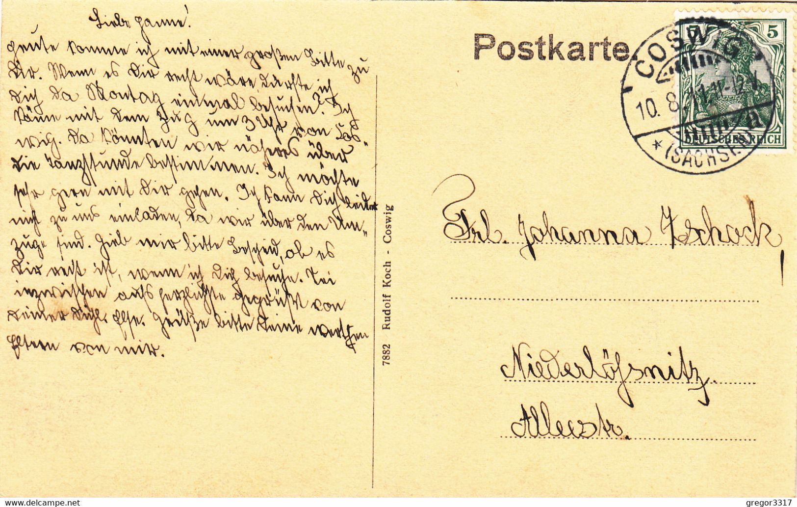 2622) COSWIG I. Sa. - ALTE KIRCHE - Tollle DETAIL AK Alt !! 10.08.1911 !! - Coswig