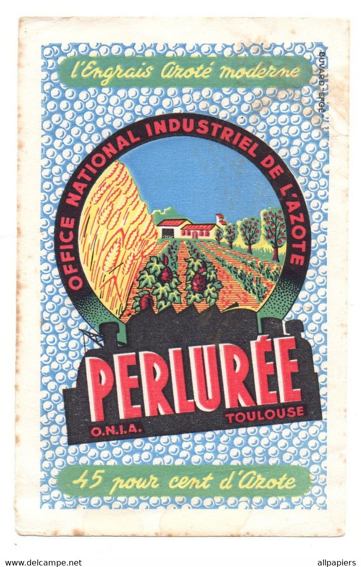 Buvard Perlurée O.N.I.A. Toulouse L'engrais Azoté Moderne - Format : 13.5x21 cm - Landwirtschaft