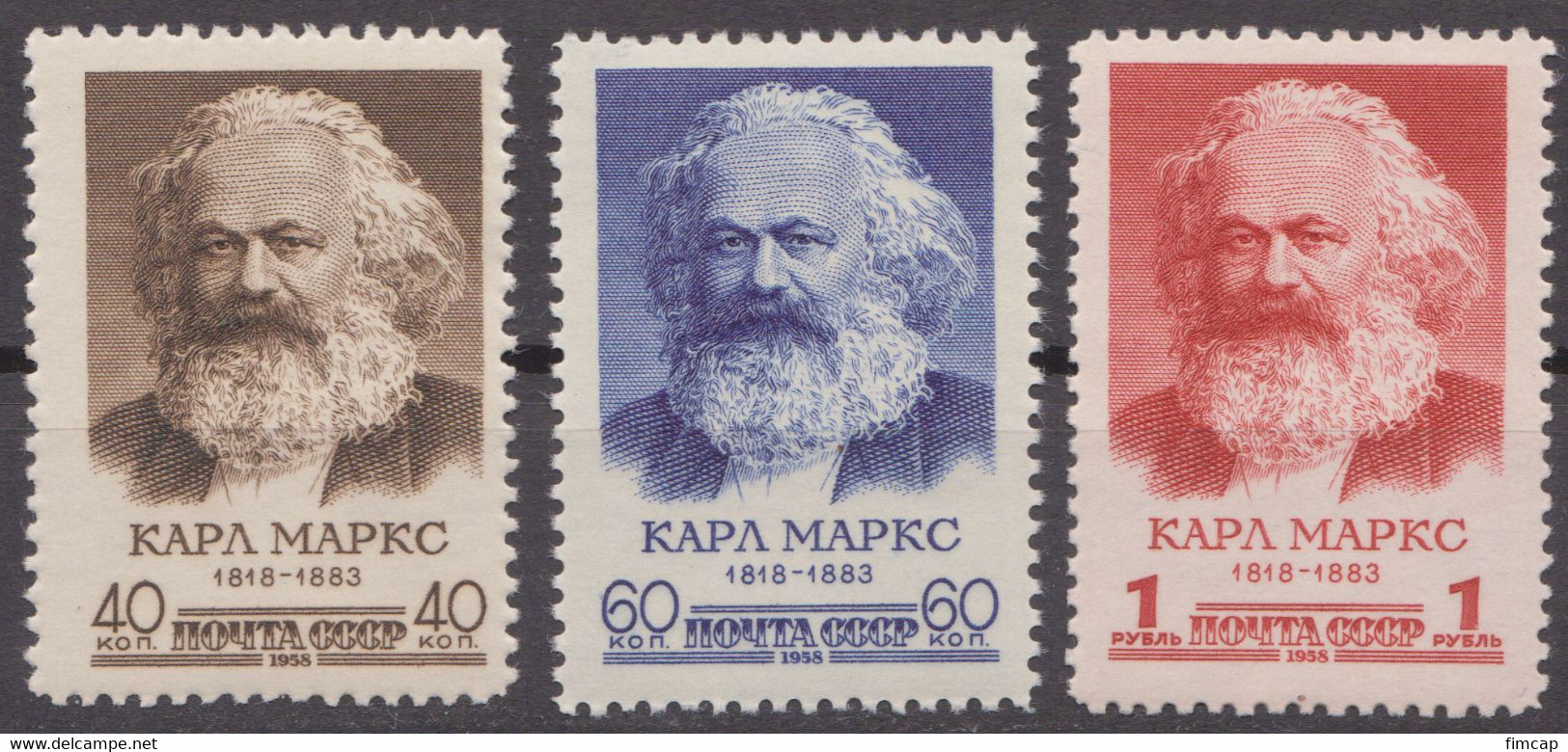 Russia Russland 1958 Mi 2077-2079 MNH OG - Unused Stamps