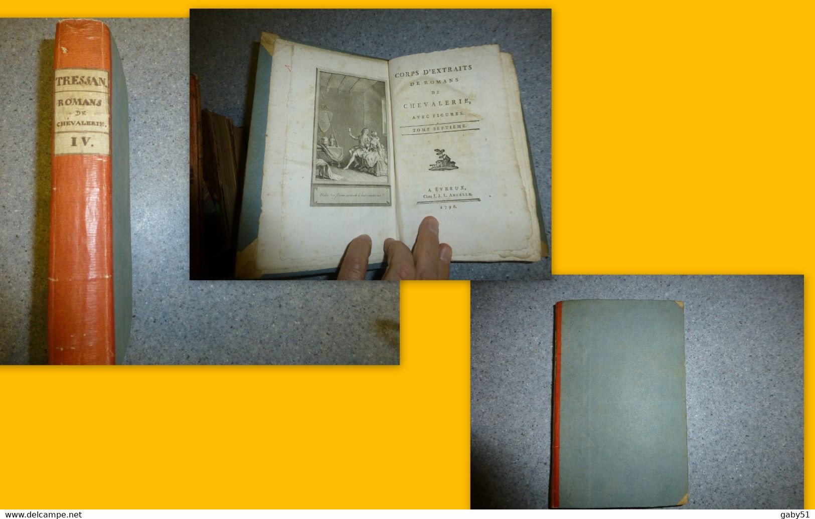 Extraits De Romans De Chevalerie, Comte De Tressan, Ancelle Evreux 1796, 4 Tomes  ; SOL04 Et Sol 06 - 1701-1800