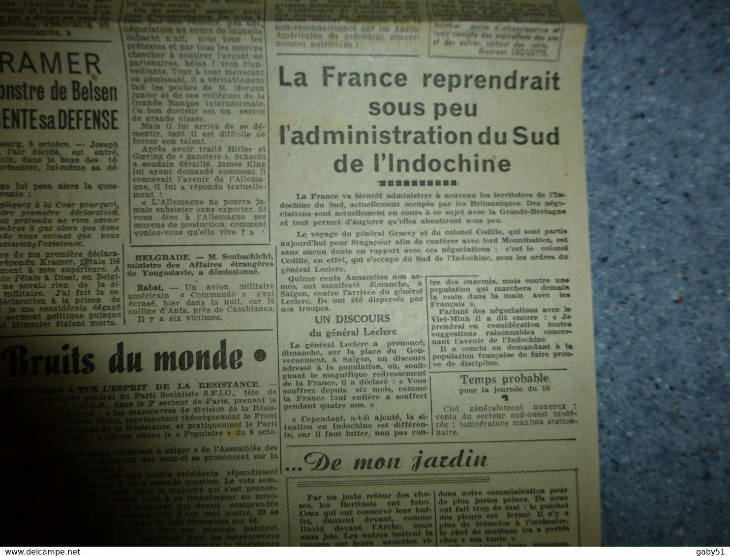 Journal Libre-Artois 27 Septembre 1945, Hitler Et Famille Royale Italie, Franco Criminel, Cités Martyres ; JL03 - 1950 à Nos Jours