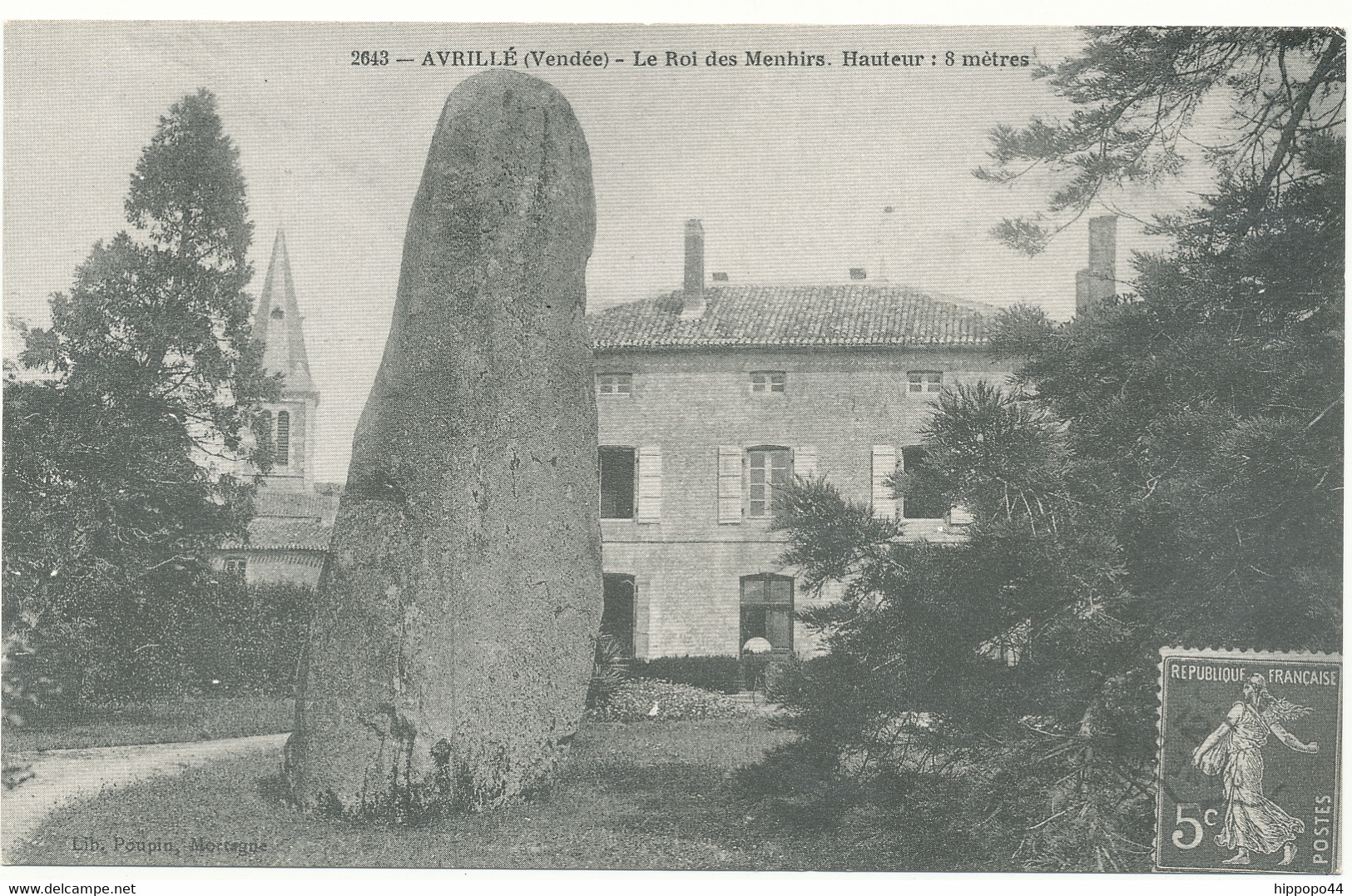 Vendée 85- Avrillé, Le Roi Des Menhirs Hauteur : 8 Mètres - Dolmen & Menhirs