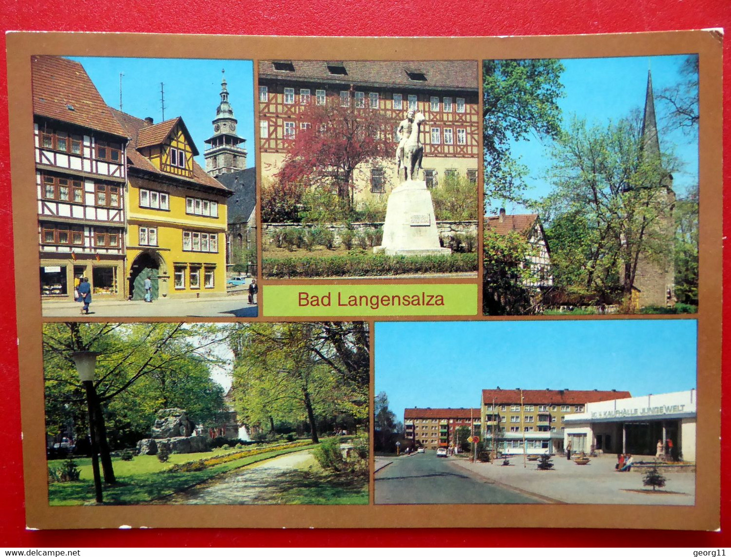 Bad Langensalza - HO Kaufhalle Junge Welt - Karl Liebknecht Platz - Klagetor - Thüringen 1983 - Bad Langensalza