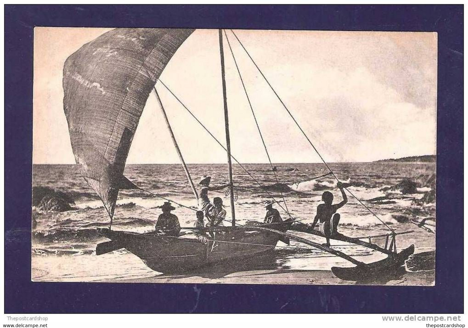 CEYLON SRI LANKA PLATE COLOMBO No19 FISHING BOAT MORE CHEAP CEYLON LISTED - Sri Lanka (Ceylon)