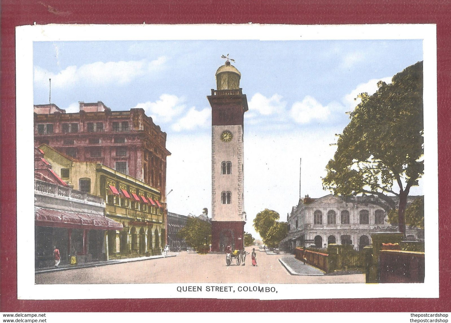 QUEEN STREET COLOMBO CEYLON SRI LANKA UNUSED TEAR TO TOP LEFT - Sri Lanka (Ceylon)