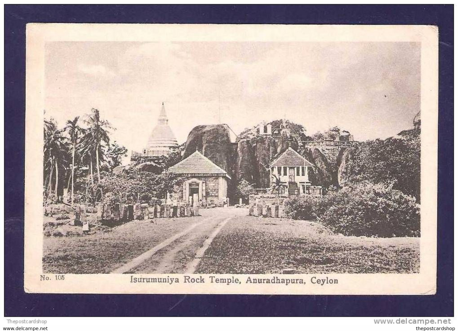 CEYLON SRI LANKA ISURUMUNIYA ROCK TEMPLE ANURADHAPURA No.105 MORE CHEAP CEYLON LISTED - Sri Lanka (Ceylon)