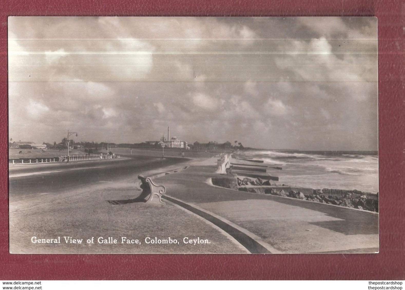 SRI LANKA (Ceylon) --COLOMBO--General View Of Galle Face Unused Plate Ltd Ceylon - Sri Lanka (Ceilán)