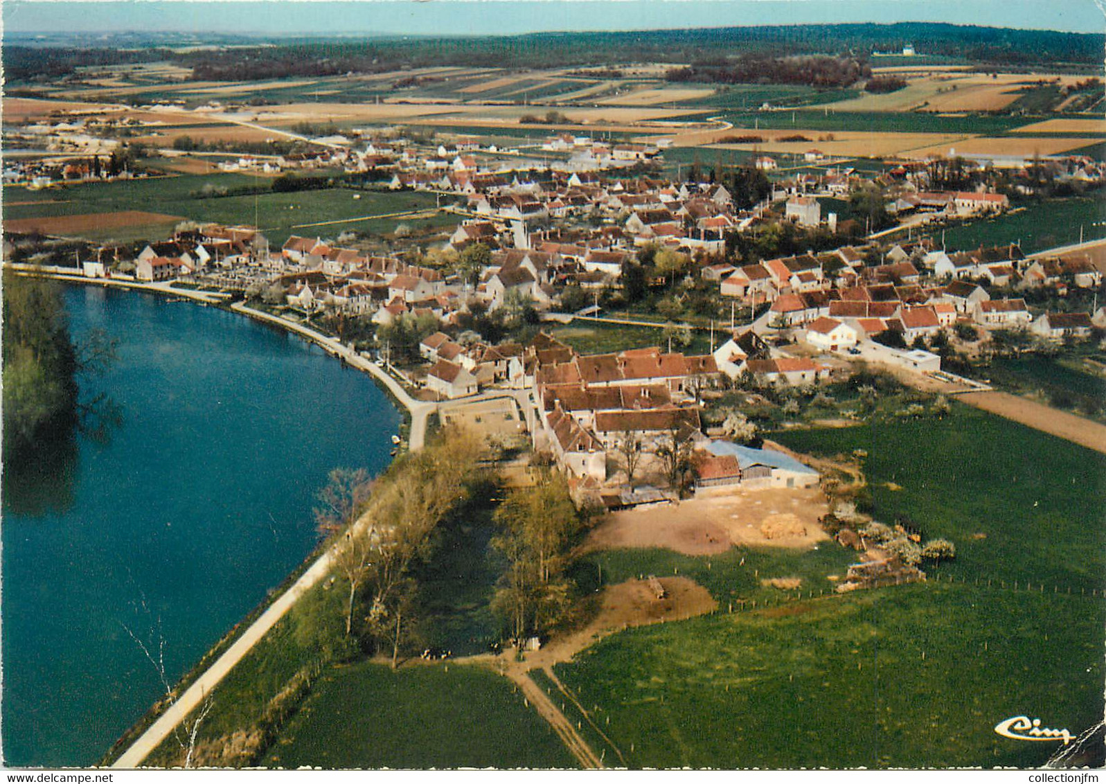 / CPSM FRANCE 89 "Gurgy, Vue Générale Aérienne " - Gurgy