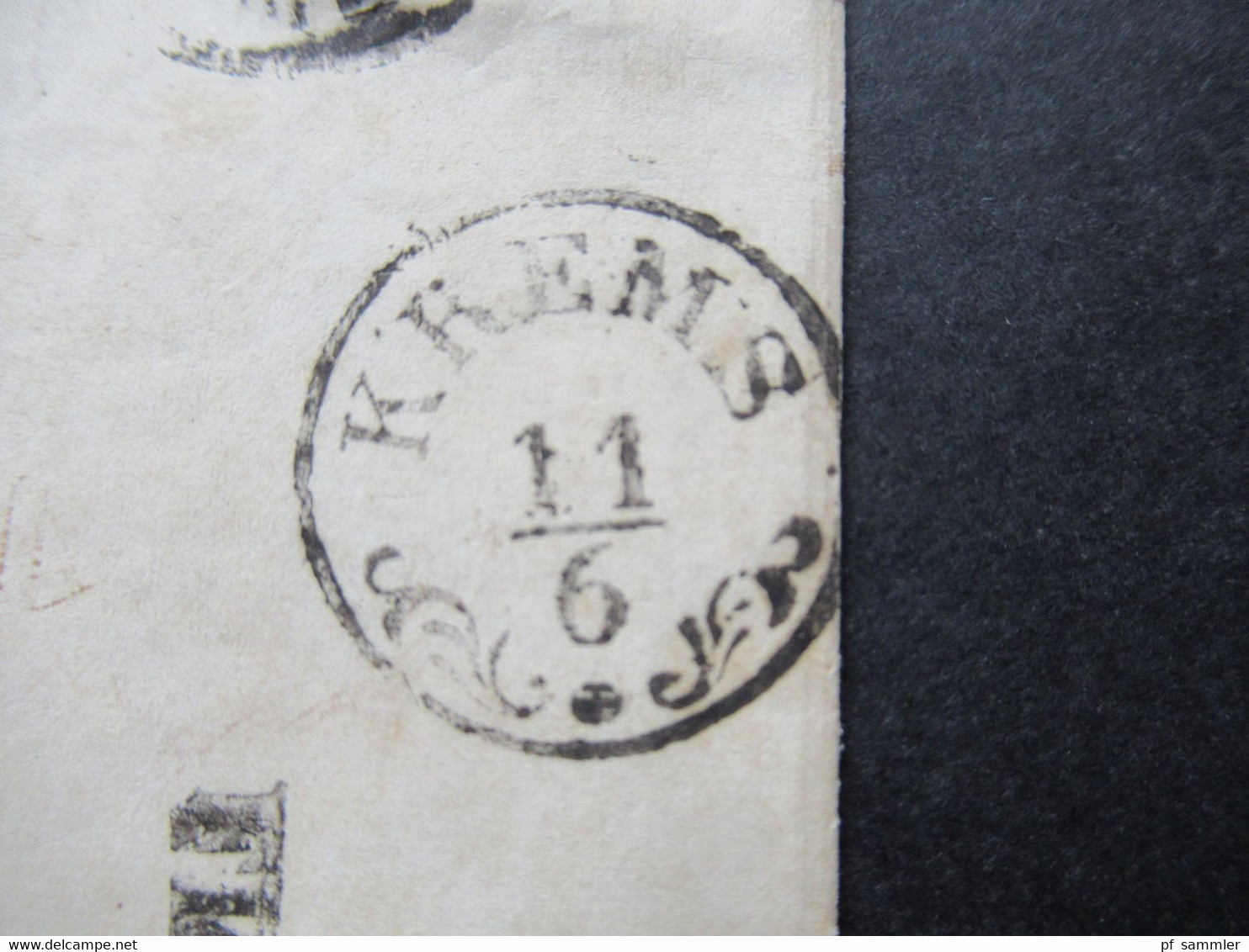 Schweiz 1853 Roter Stempel St. Gallen - Österreich Rücks. Mit 5 Stempeln Bregenz, Feldkirch, Krems, Salzburg, St.Pölten - 1843-1852 Poste Federali E Cantonali