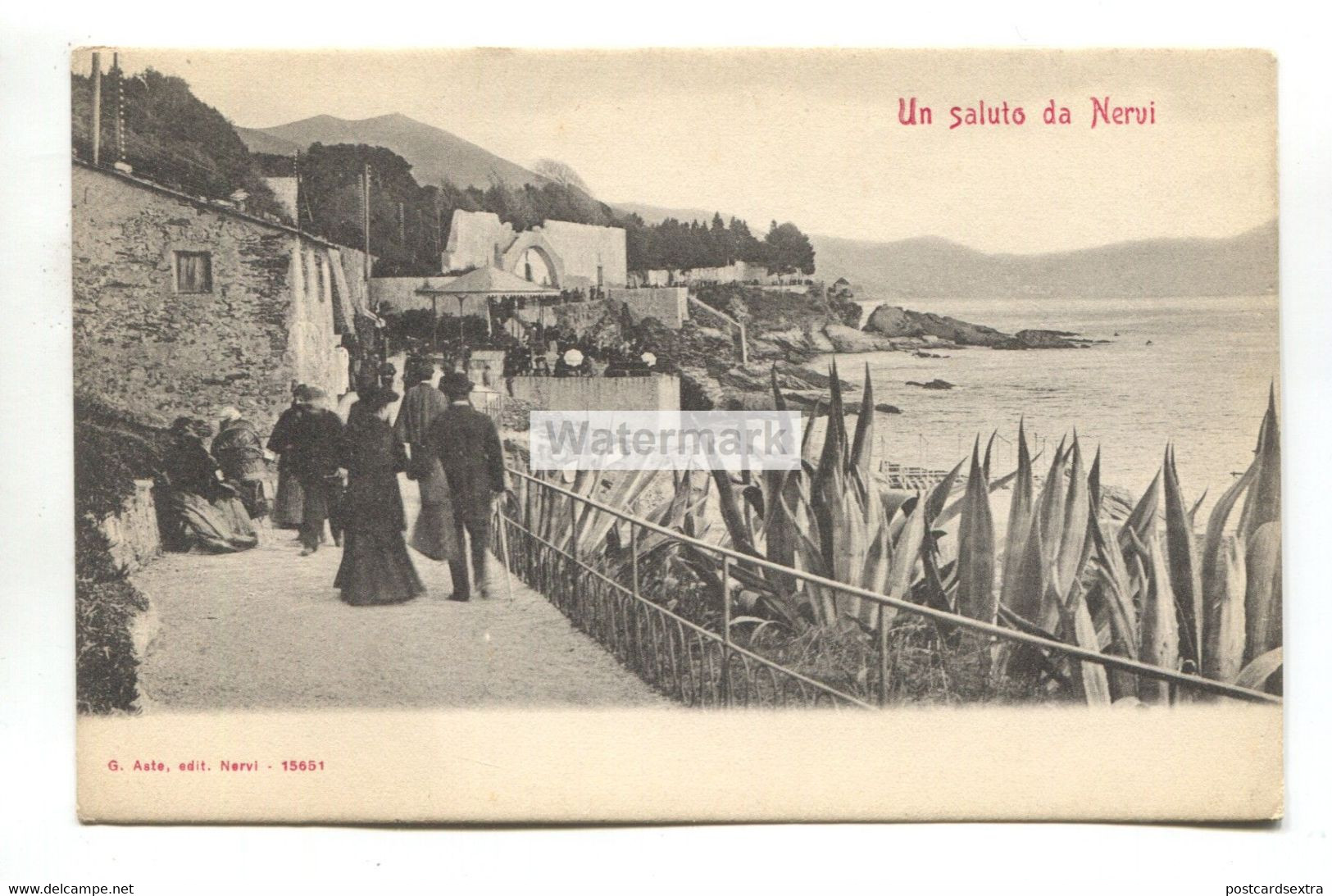 Un Saluto Da Nervi - Early Italy Postcard - Otros & Sin Clasificación