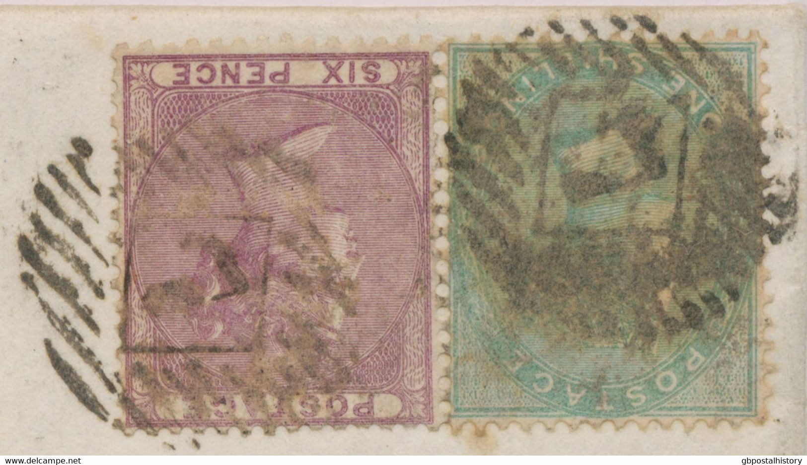 GB 1860 QV 6d And 1sh (SG 70 + 72) Together With LE 1 D Red Stars (SB) To SPAIN - Covers & Documents