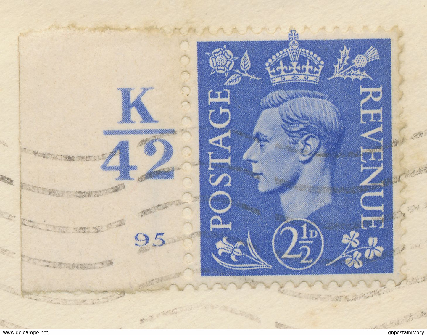 GB 1943 George VI 2 1/2d Ultramarine Single Postage 4 VF Covers ALL CONTROLS - Varietà, Errori & Curiosità