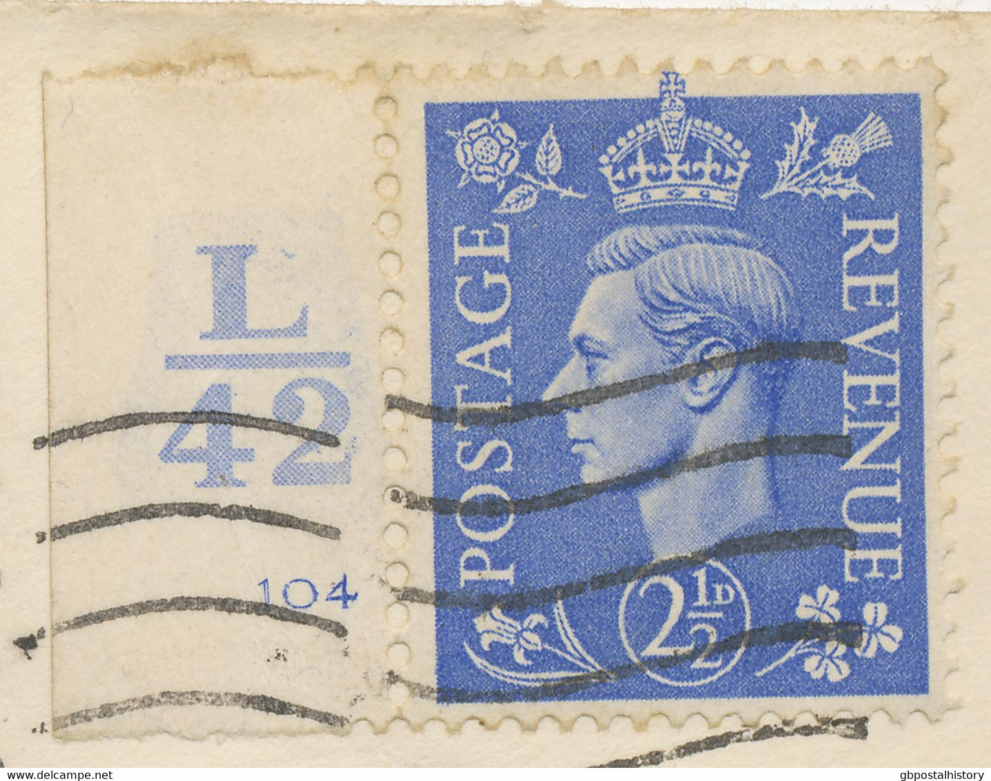 GB 1943 George VI 2 1/2d Ultramarine Single Postage 4 VF Covers ALL CONTROLS - Variedades, Errores & Curiosidades