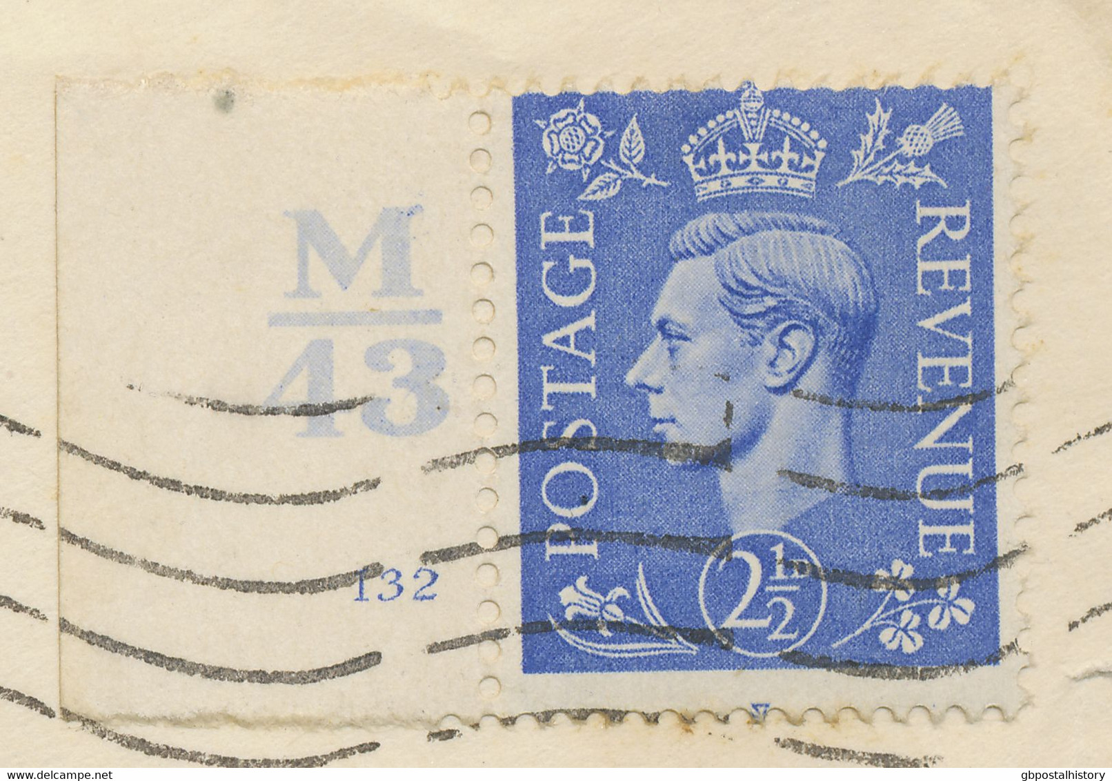 GB 1943 George VI 2 1/2d ultramarine single postage 4 VF covers ALL CONTROLS