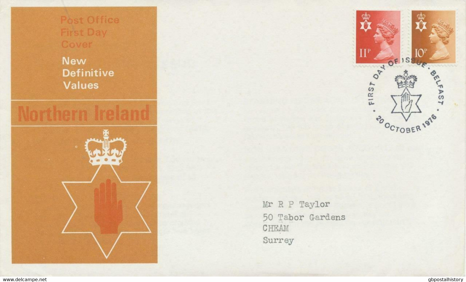 GB 1976 Machin 10P + 11P Superb FDC, MAJOR VARIETY: Machin 11 P WITHOUT PHOSPHOR - Abarten & Kuriositäten