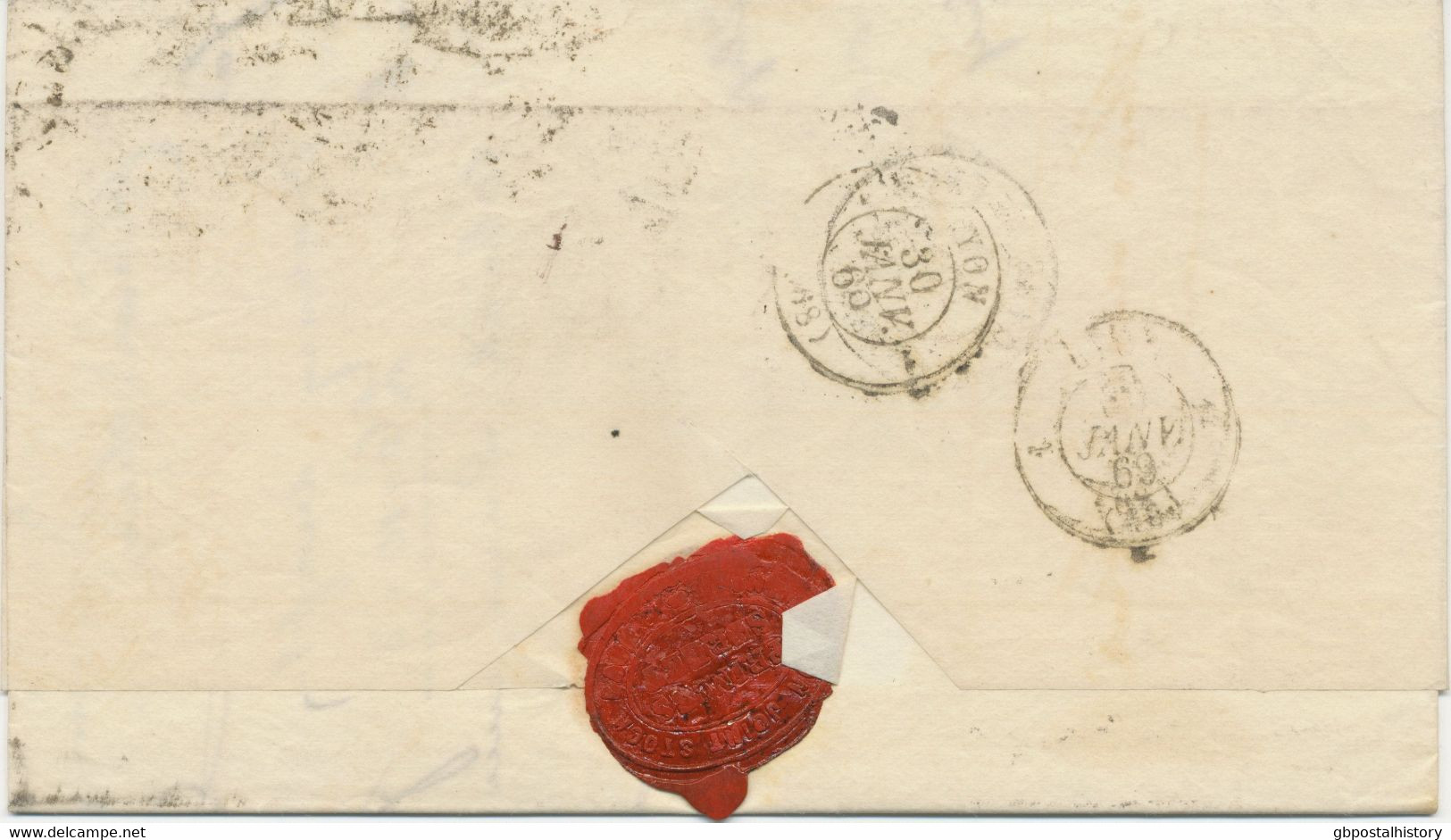 GB 1869 QV 4d Vermilion Pl.10 With Wing Margin (RG) On Cover To LYON VARIETY - Plaatfouten En Curiosa